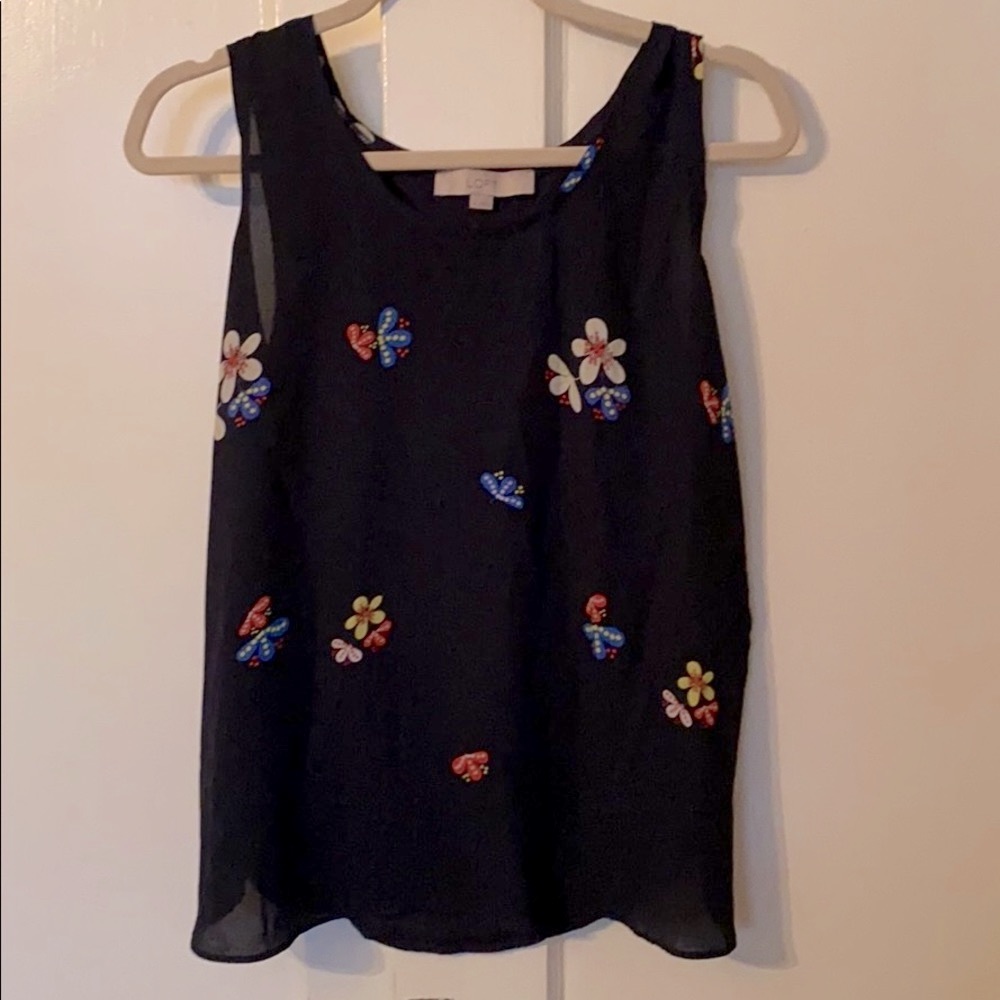 LOFT Floral Sleeveless blouse